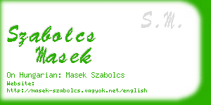 szabolcs masek business card